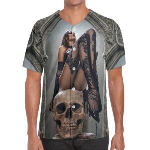 Maglia da baseball da uomo a maniche corte tesk01